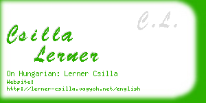 csilla lerner business card